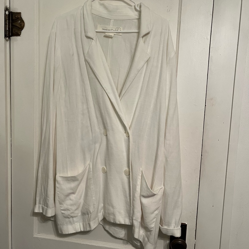 Treasure & Bond Lightweight Linen Blazer